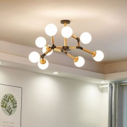 北欧マジックビーンペンダントライトクリエイティブ木製照明器具