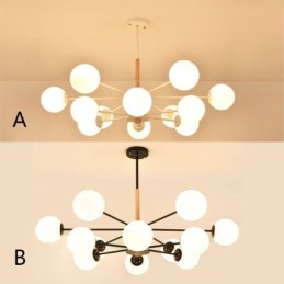 マジックビーンペンダントライトクリエイティブ北欧木製照明器具