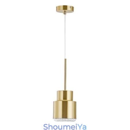 ポストモダンガラスペンダントライトゴールデンシリンダーランプ明るい照明ライト