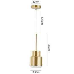 ポストモダンガラスペンダントライトゴールデンシリンダーランプ明るい照明ライト