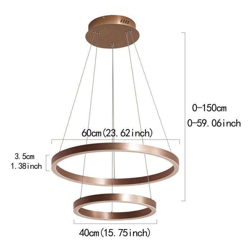 ペンダントライト ドローイングクラフト 2リングランプ 60+40cm