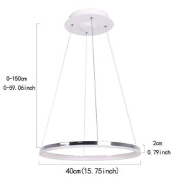 モダンペンダントライト アクリルサークルランプ 40cm