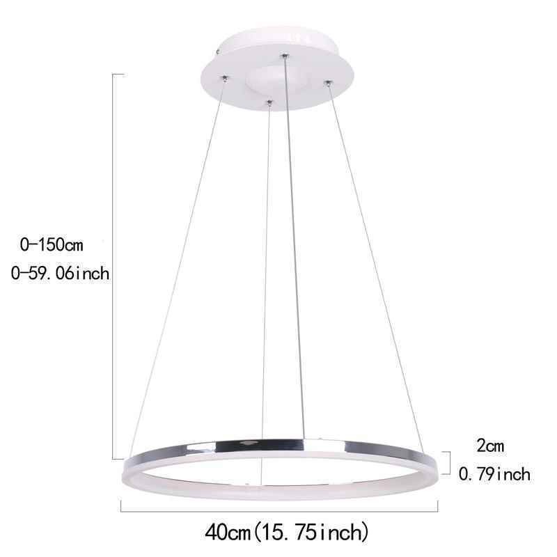 モダンペンダントライト アクリルサークルランプ 40cm