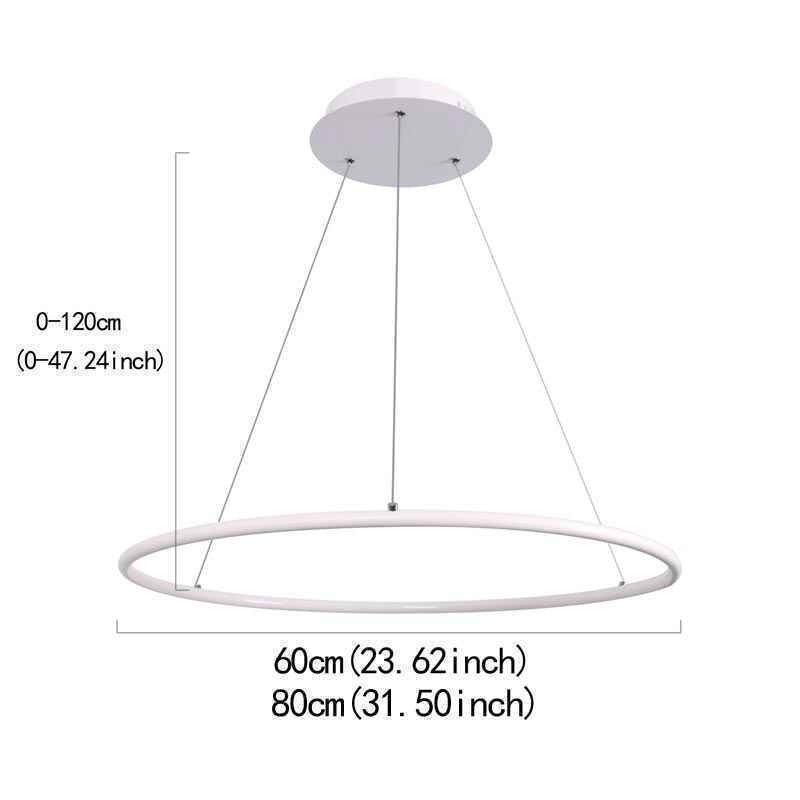 モダンペンダントライト サークルランプ 60cm 80cm