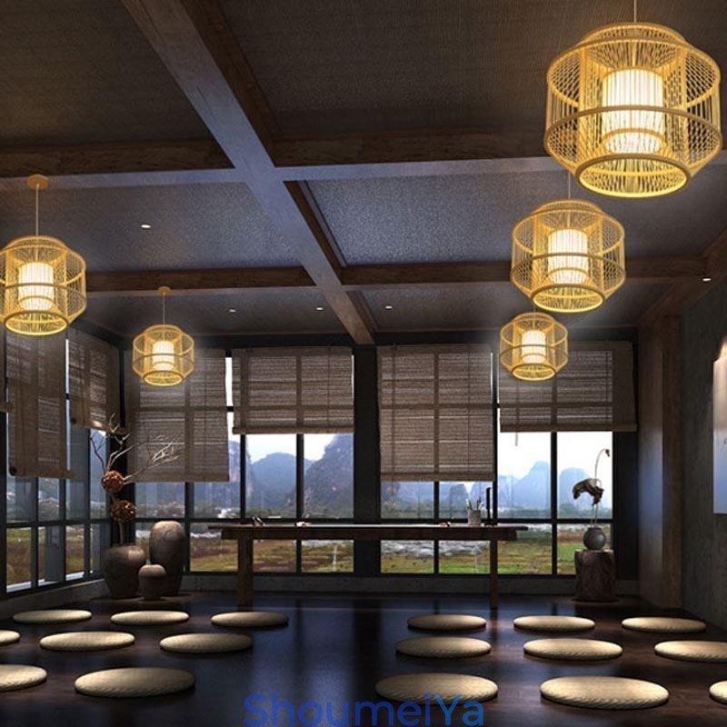 ランタン竹ペンダントライトクリエイティブな日本のペンダントライト