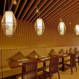 クラシカルな手作り竹製ペンダントライト