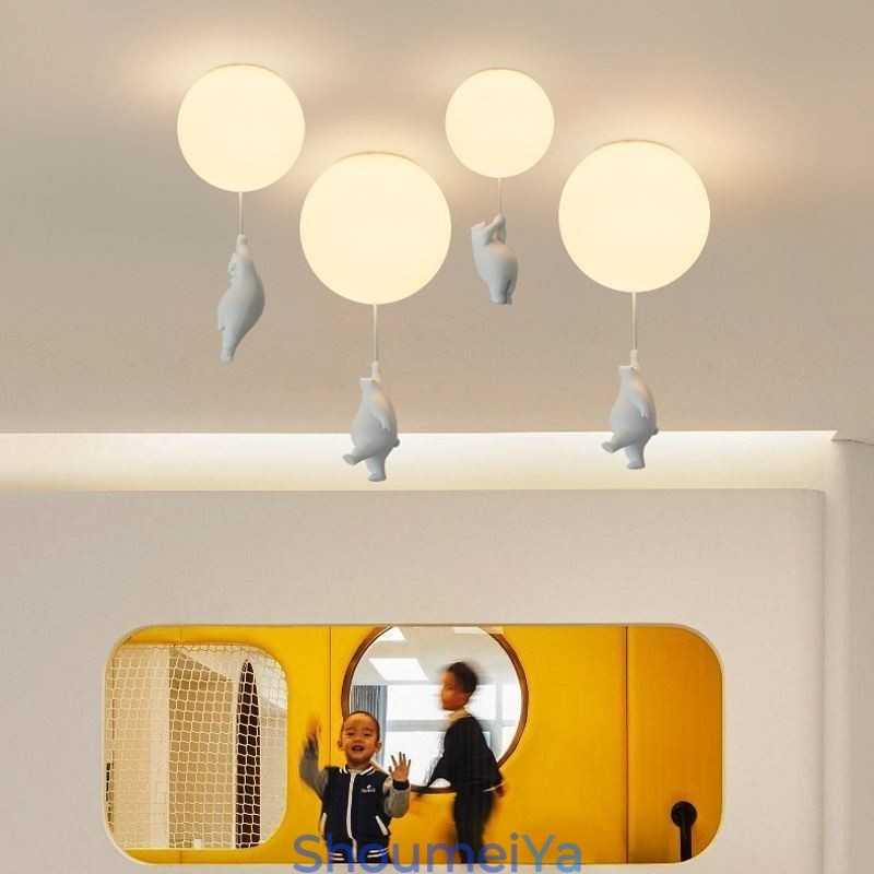 北欧風バルーン天井ライト アクリルペンダントライト 子供用