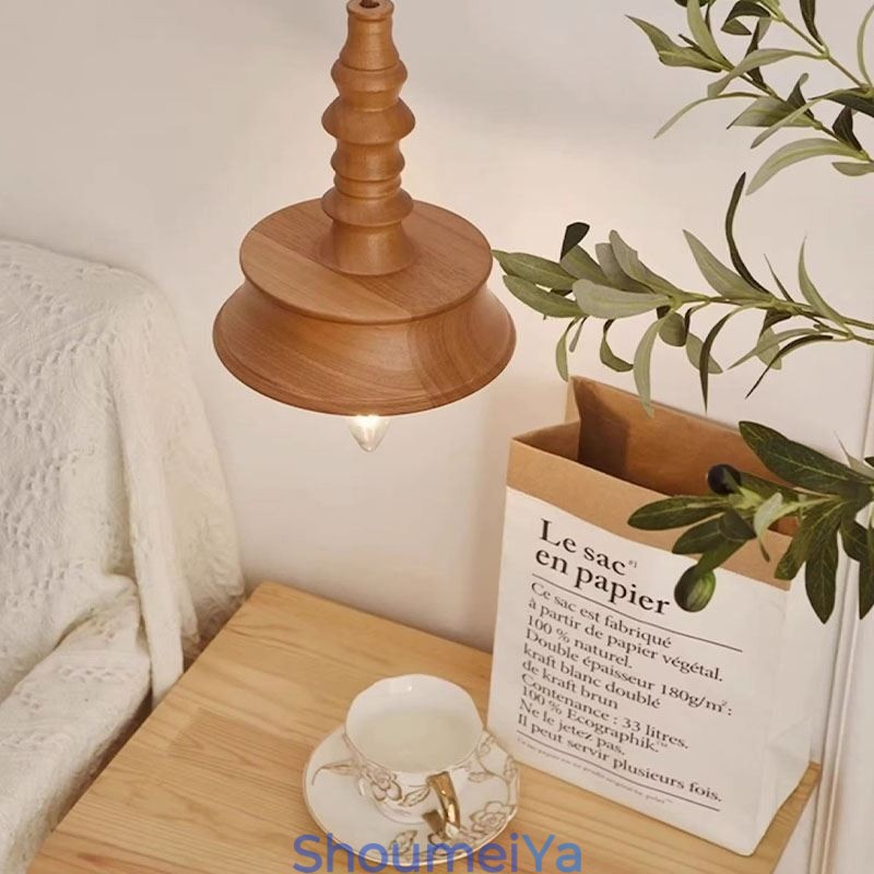 ラバーウッドペンダントライトインヴィンテージ吊り下げライト