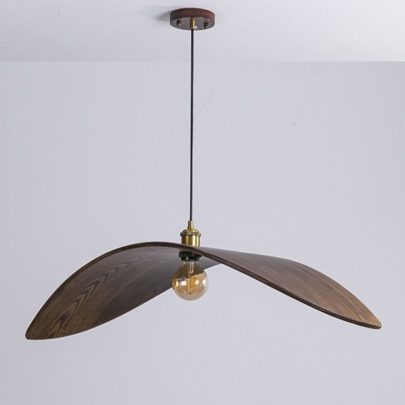 無垢材ペンダントライト クリエイティブなレトロ天井ライト