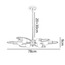 素朴なシャンデリア 6 ライト クラシックな花びら天井吊り下げライト