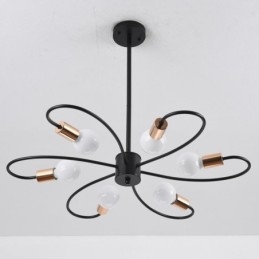 素朴なシャンデリア 6 ライト クラシックな花びら天井吊り下げライト