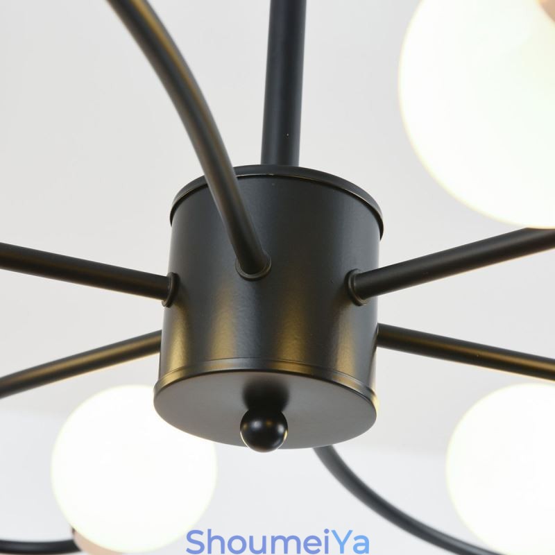 素朴なシャンデリア 6 ライト クラシックな花びら天井吊り下げライト