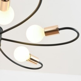 素朴なシャンデリア 6 ライト クラシックな花びら天井吊り下げライト