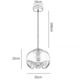 Stamen ガラスペンダントライト モダンミニマリスト 錬鉄製天井ライト