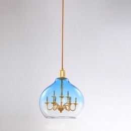 ガラスペンダントライト モダンミニマリスト 錬鉄製天井ライト 9灯