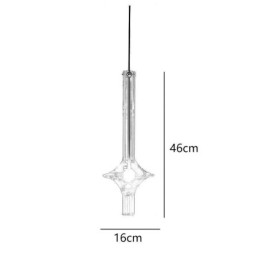 ガラス管ペンダントライト モダンミニマリスト錬鉄製天井ライト