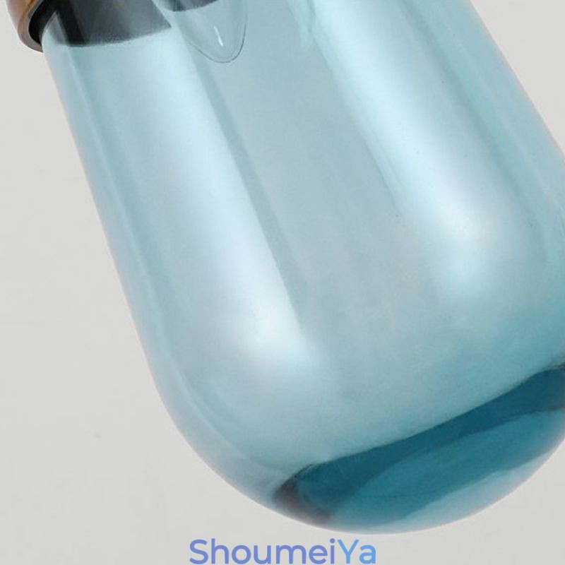 ウォータードロップガラスペンダントライト モダンミニマリスト錬鉄製小型天井ライト