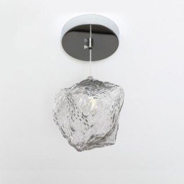 ガラスペンダントライト レトロ装飾ランプ アイスキューブ型ランプシェード