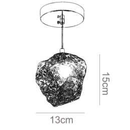 ガラスペンダントライト レトロ装飾ランプ アイスキューブ型ランプシェード