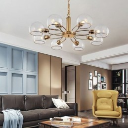 ガラスペンダントライト モダンミニマリスト錬鉄製天井ライト