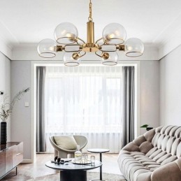 ガラスペンダントライト モダンミニマリスト錬鉄製天井ライト