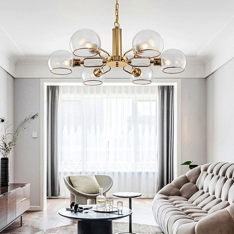 ガラスペンダントライト モダンミニマリスト錬鉄製天井ライト