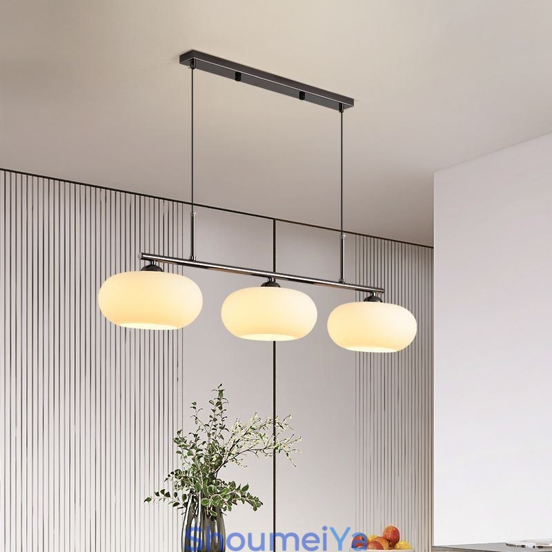 北欧ガラスペンダントライトクリエイティブ錬鉄天井ライト