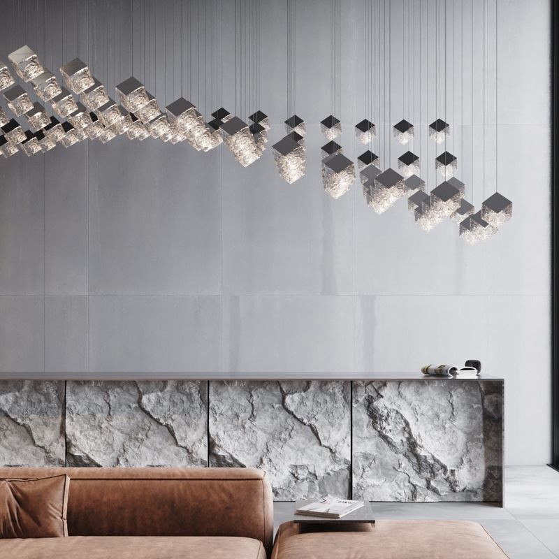 クリエイティブガラスペンダントライトパビリオン天井ライト