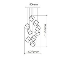 クリエイティブガラスペンダントライトパビリオン天井ライト