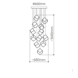 クリエイティブガラスペンダントライトパビリオン天井ライト