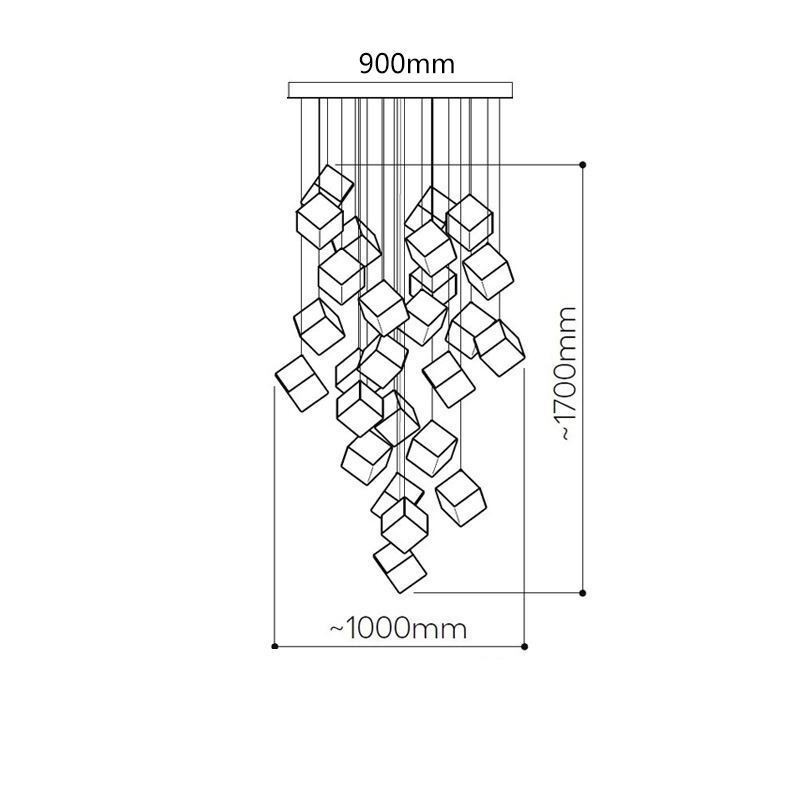 クリエイティブガラスペンダントライトパビリオン天井ライト