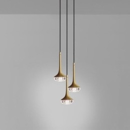 モダンなガラスペンダントライト 錬鉄ガラス天井ライト