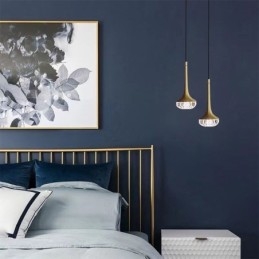 モダンなガラスペンダントライト 錬鉄ガラス天井ライト