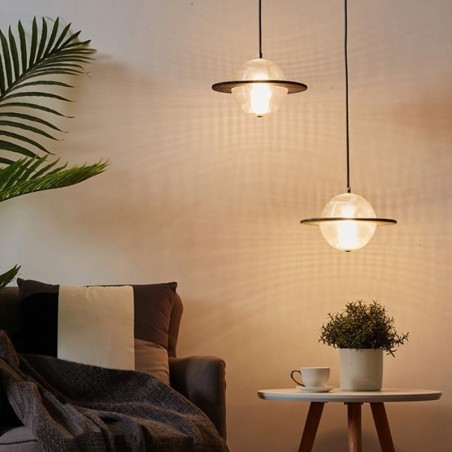 モダンなガラスペンダントライト形状の天井ランプ