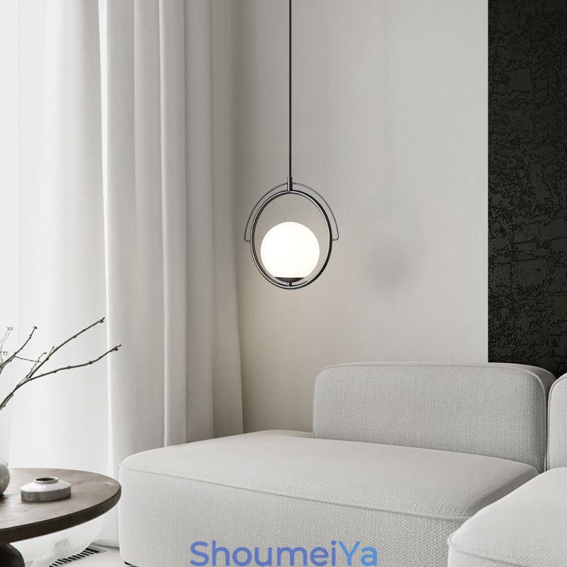 ガラスボールペンダントライト装飾ホーム吊り下げランプ