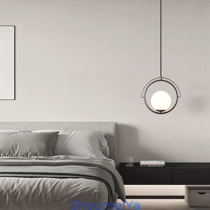 ガラスボールペンダントライト装飾ホーム吊り下げランプ