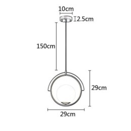 ガラスボールペンダントライト装飾ホーム吊り下げランプ