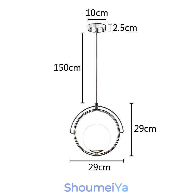 ガラスボールペンダントライト装飾ホーム吊り下げランプ