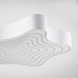 モダンコンテンポラリーペインティングメタルフラッシュマウント