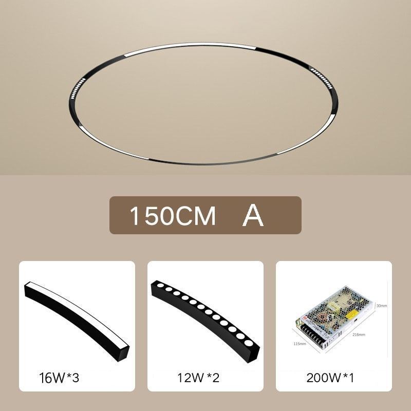 円形トラックライト マグネット式埋め込み式トラック照明器具 150cm