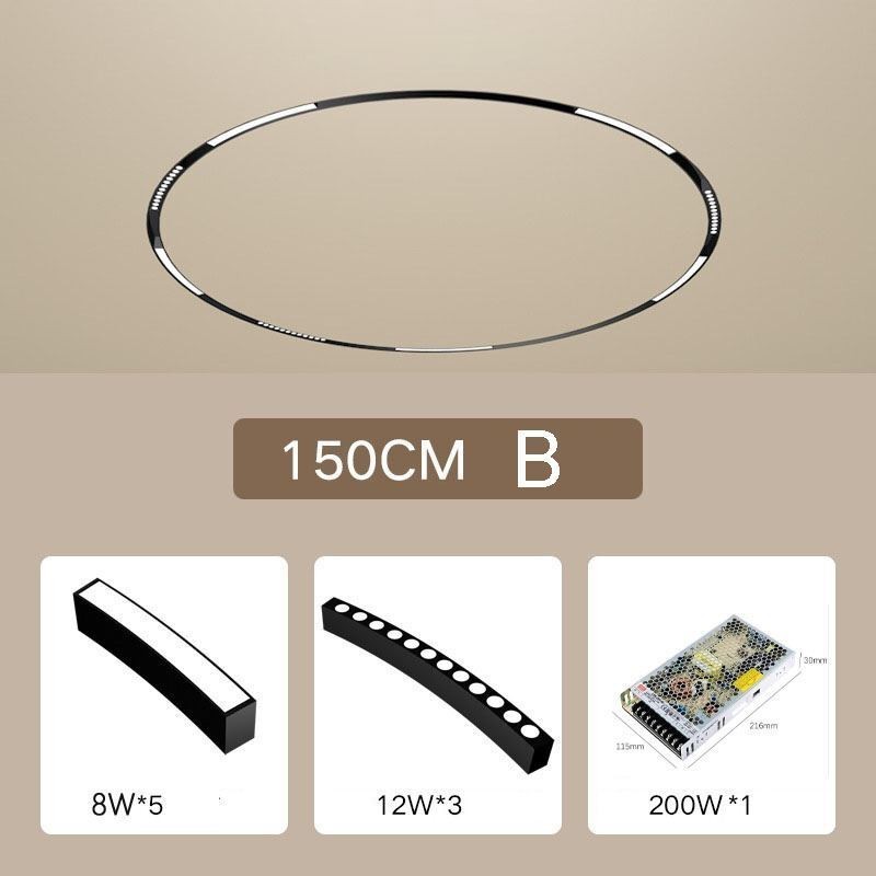 円形トラックライト マグネット式埋め込み式トラック照明器具 150cm
