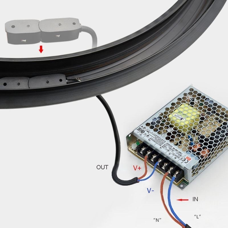 円形トラックライト マグネット式埋め込み式トラック照明器具 150cm