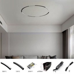 トラックライト マグネット式 埋め込み式 円形トラック照明器具 120cm