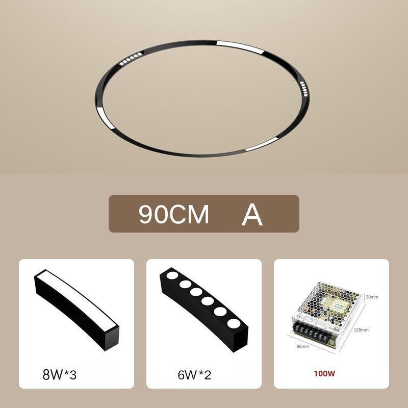 円形磁気トラックライト 埋め込み式スポットライト 装飾ライト 80cm