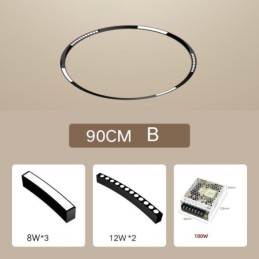 円形磁気トラックライト 埋め込み式スポットライト 装飾ライト 80cm