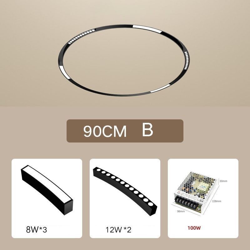 円形磁気トラックライト 埋め込み式スポットライト 装飾ライト 80cm