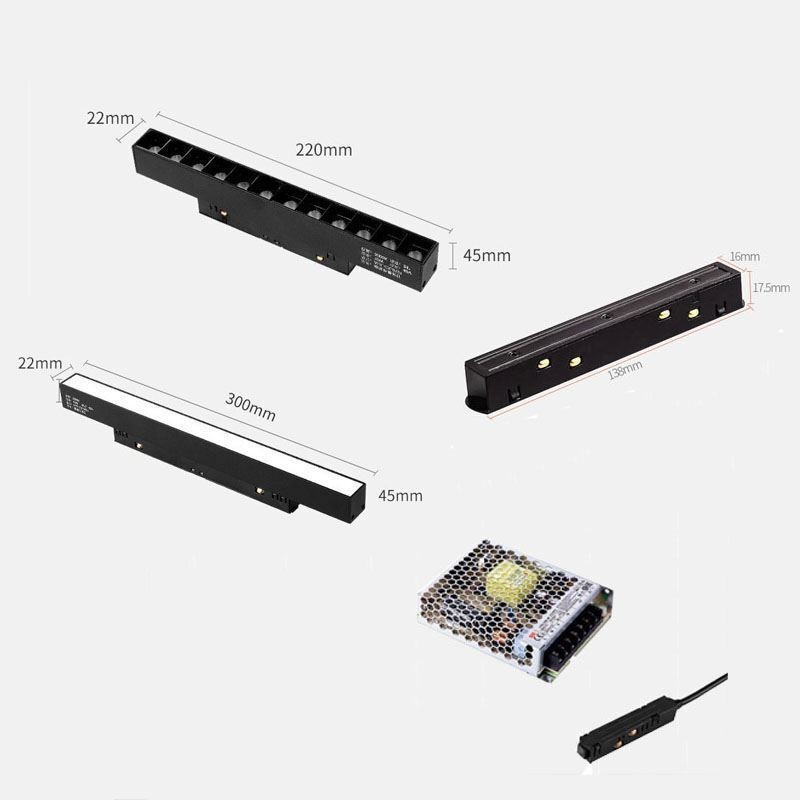 磁気トラックライト 埋め込み式スポットライト 装飾ライト 3M 36V