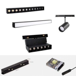 磁気トラックライト 埋め込み式スポットライト 装飾ライト 6M*2