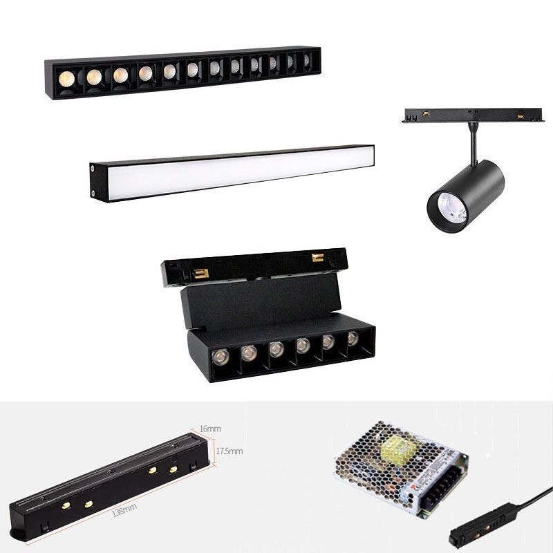 磁気トラックライト 埋め込み式スポットライト 装飾ライト 6M*2