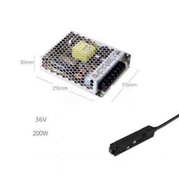 トラックライトドライバー 200W 36V ドライバー電源、磁気トラック電源コネクタ付き